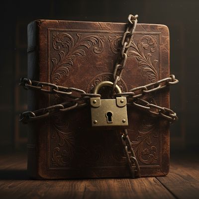 Privacy-conscious photo album with lock